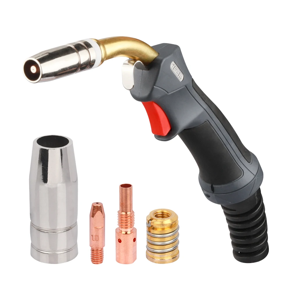15AK 24KD 25AK 36KD Professional MIG MAG MB ไฟฉายเชื่อมหัว Air Cooled Contact TIP Swan คอผู้ถือหัวฉีดแก๊สยุโรปประเภท