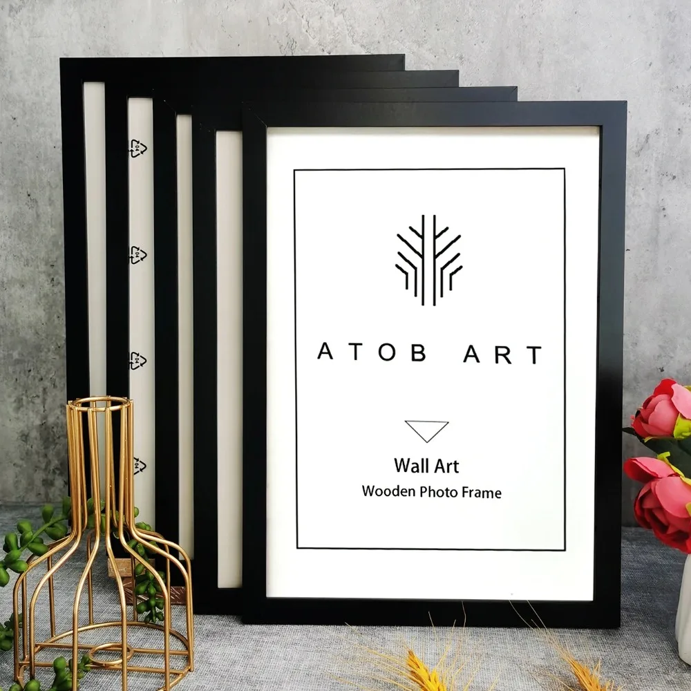 5-pack of Wooden Photo Frames, Suitable for Photo Walls, Available in Multiple Colors, 10x15 Cm