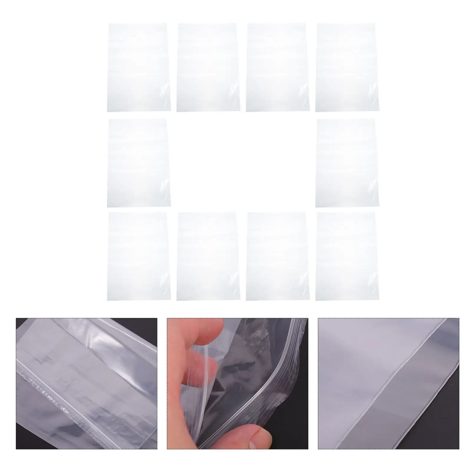 

10Pcs Moistureproof Document Bags Thickened File Organizers Plastic Sealable File Pouches Multipurpose Office School Storage