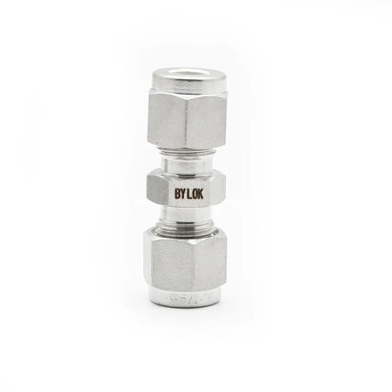 316L Stainless Steel  Connector Straight-Through Connector  Trachea Metric Imperial Replacement for Swagelok