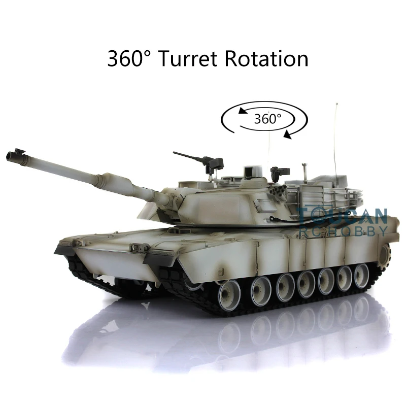 Heng Long 1/16 Snow 7.0 Kunststoff M1A2 Abrams Funkgesteuerter Panzer 3918 mit 360 ° Turm TH17826-SMT4