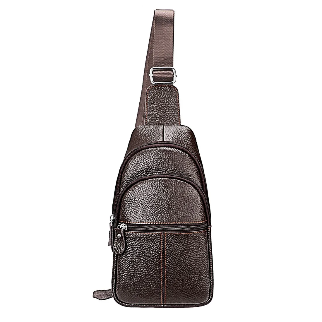 

Маленькая мужская нагрудная сумка из натуральной кожи, сумка через плечо из натуральной коровьей кожи, повседневная мужская сумка на одно плечо