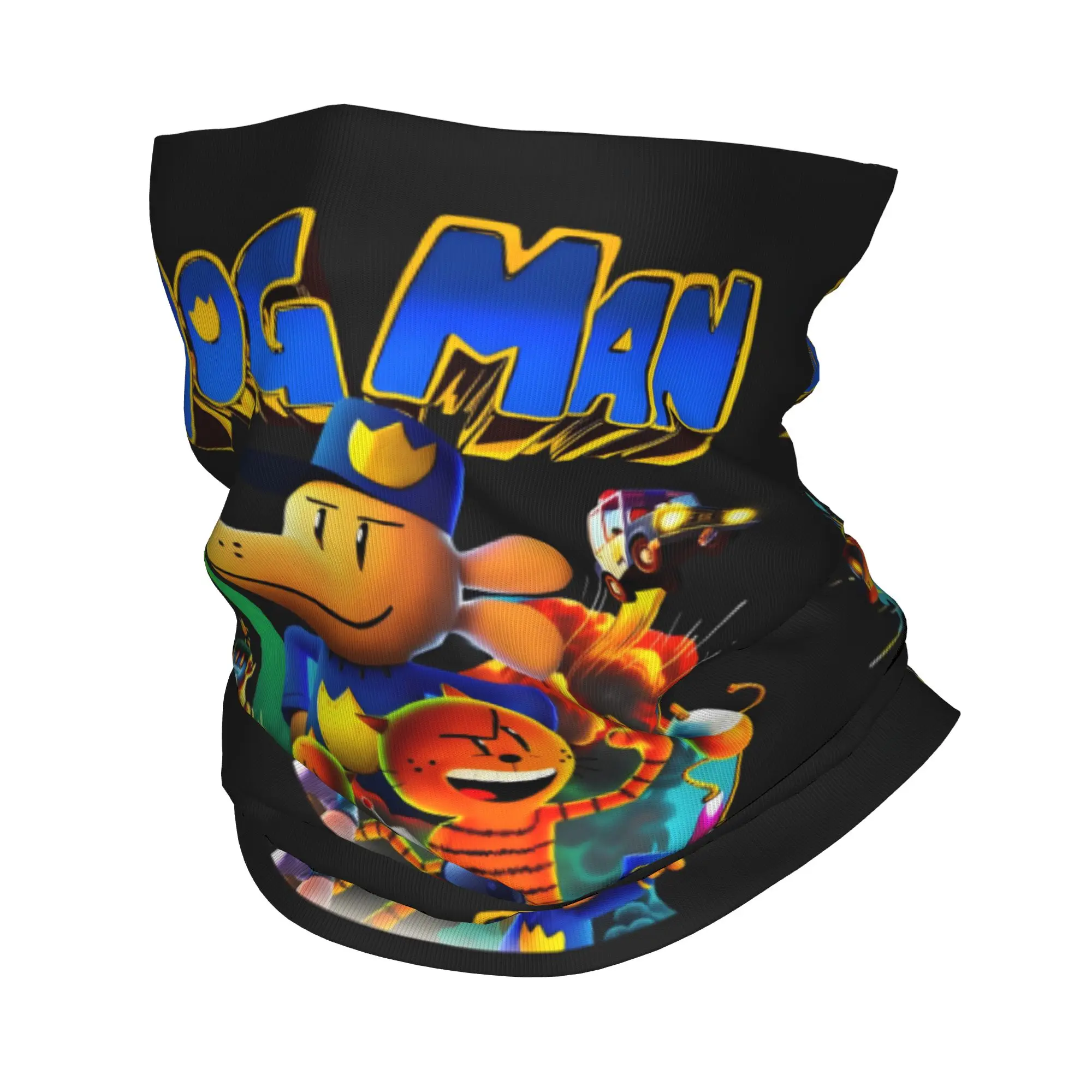 Custom Funny Dog Man Cartoon  Bandana Winter Neck Warmer Women Windproof Wrap Face Scarf for Ski Manga  Gaiter Headband