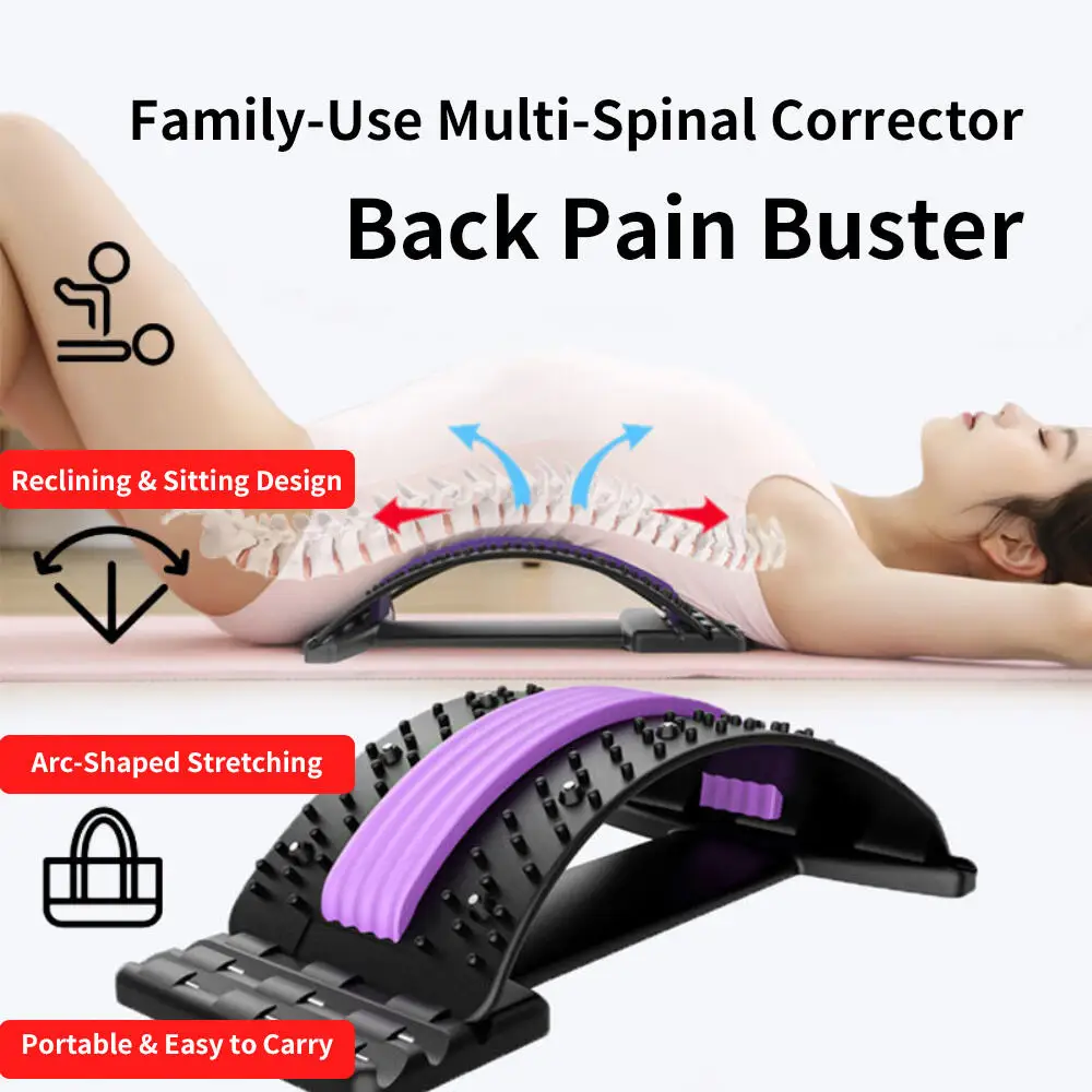 

Stretcher for Back Pain Relief, Multi-Level Back Cracker Board, Lower and Upper Back Support for Herniated Disc Health Care