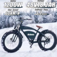 B3 1200W Electric Bike 48V18.2AH Lithium Battery Speed 60KM/H E Bike Mountain Road Motorcycle 26 Inch Fat Tire Electric Bicycle