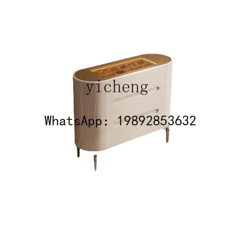G1 Chest of Drawers Bedroom Bed Front Cabinet Integrated Wall Storage Chest of Six Drawers with Lock Jewelry Cabinet