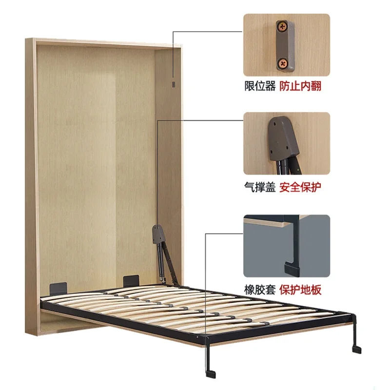 Invisible bed Wardrobe Integrated folding Hidden bed Rollover board Up and down Wall bed Hardware accessories