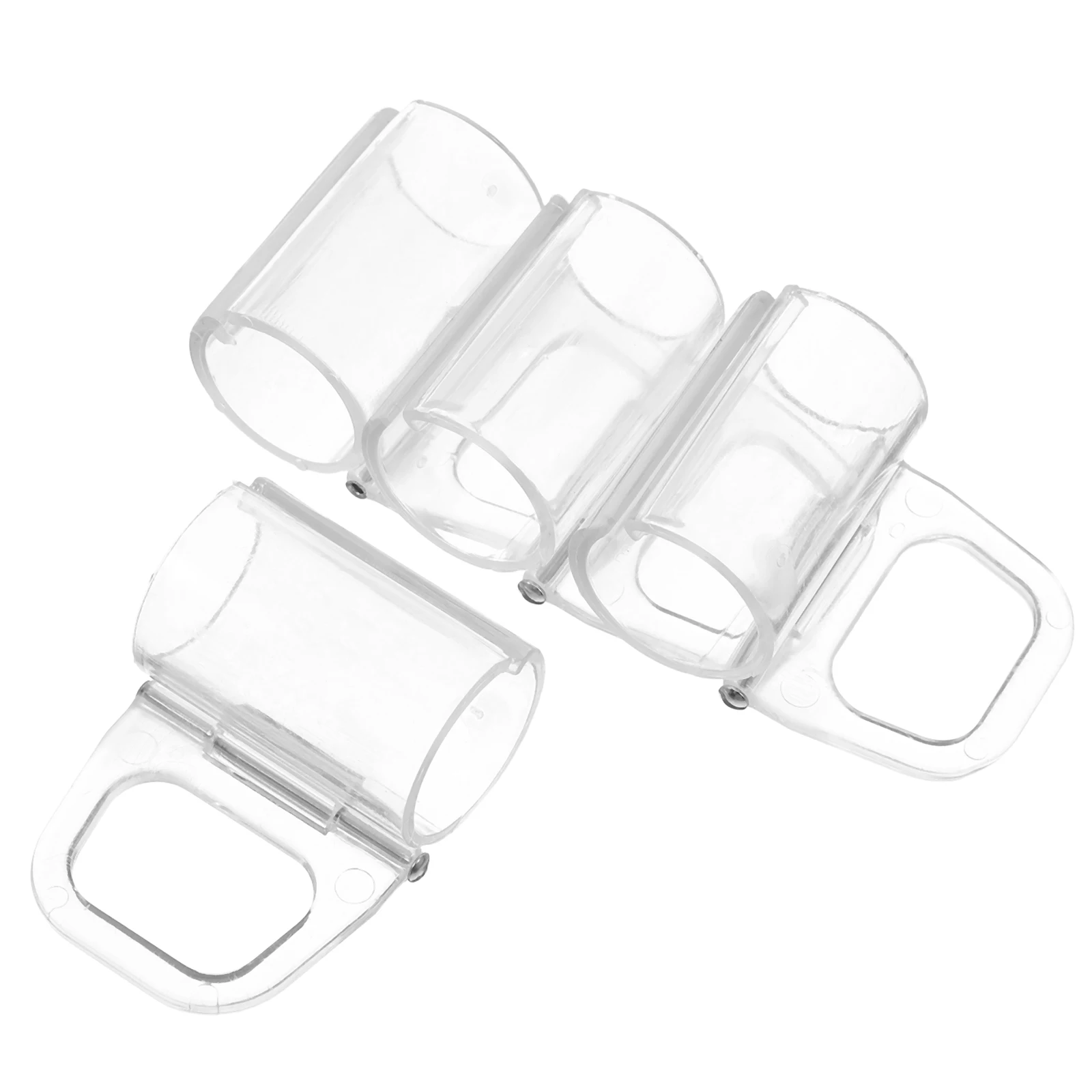 

4pcs Curtain Clips Blinds Accessories Cordless Pull Handle Roller Shade Hardware Transparent Design Stable Control Window Decor