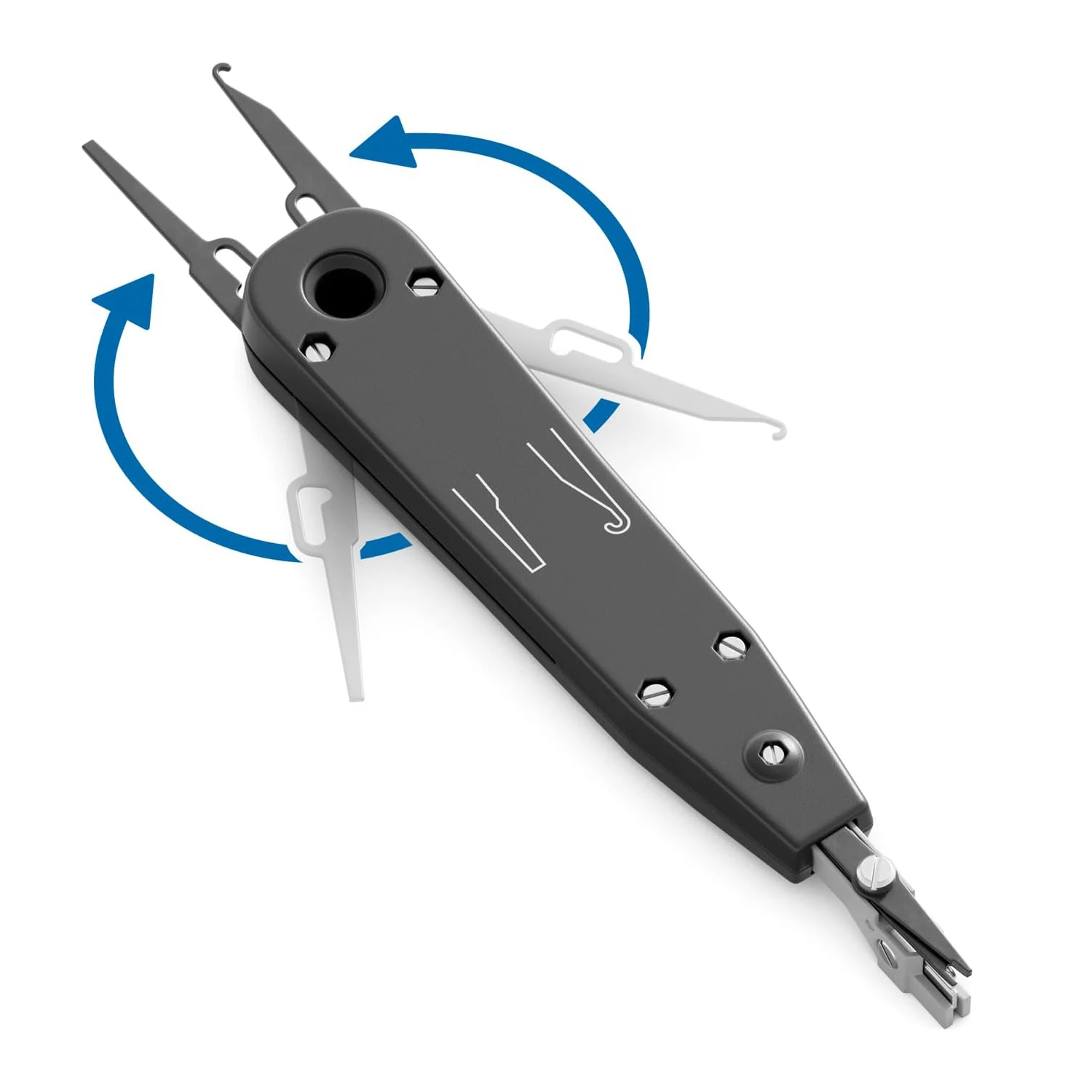 WoeoW-Outil de poinçonnage vers le bas, outils d\'insertion de terminal porteurs téléphonique, type de couronne multifonction, IDC, fil de réseau