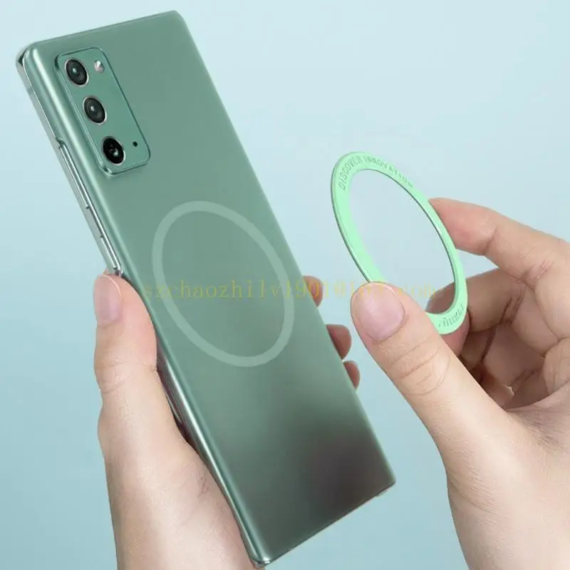 لوحة معدنية صغيرة مستديرة لزجة لوظيفة الهاتف اللاسلكية ملصق حلقة ملصق، للهاتف الخليوي اللاسلكي