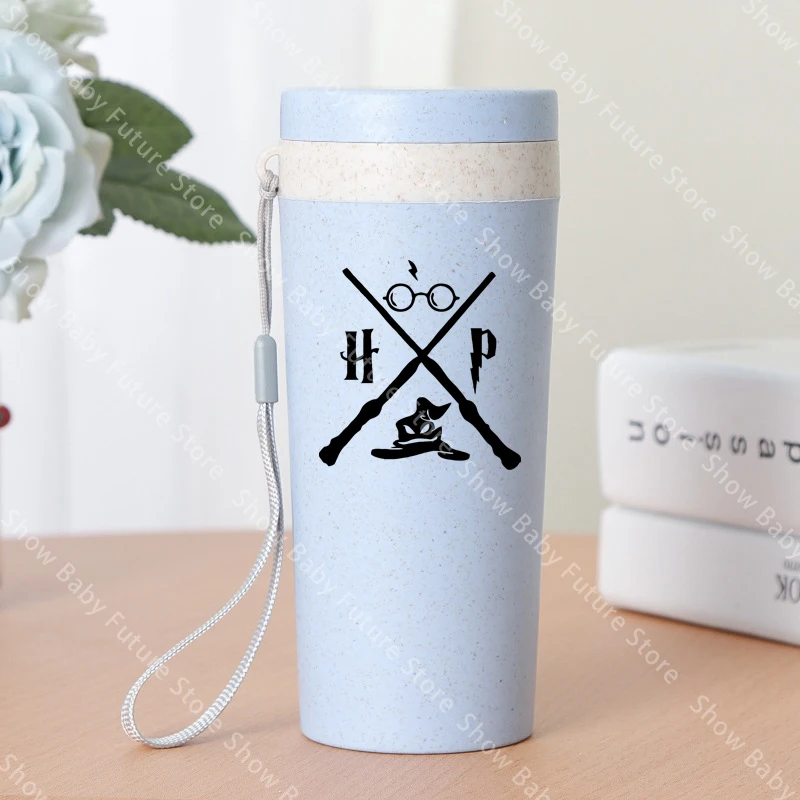 Vaso de Agua de 350 ml para Adultos, Diseño de Harry Potter, Vaso de Plástico para Niños y Niñas, Botella Portátil para Hombre y Mujer, Regalos de Cumpleaños