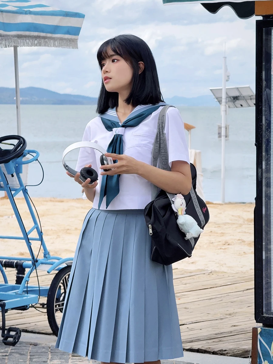 

Летний orm ort Sve Sailor Suit Ocean Color Penguin Line Basic Sle Tee Books TC Fabric Student School orm