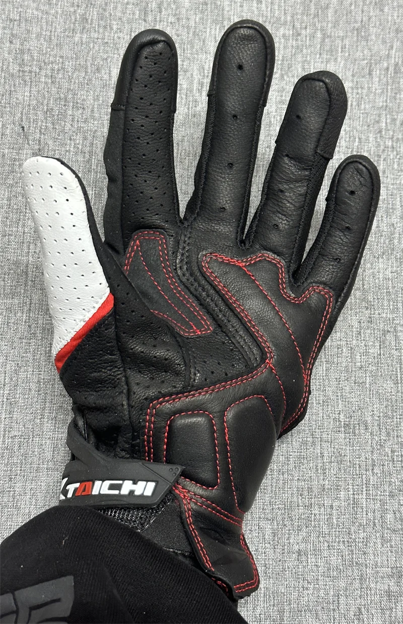 Frühling Herbst Atmungsaktive Leder Motorrad Handschuhe 391 390 Männer Outdoor Motocross Motorrad Reiten Handschuh Guantes Moto – Detail 7