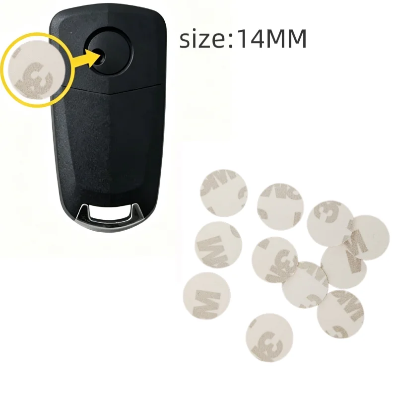 New metal 14mm Car Remote Key Fob Emblem Badge Radio button Sticker Replacement For Opel Astra Mokka Insignia Zafira Corsa Tigra