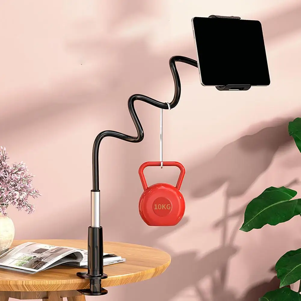 충격 흡수 전화 마운트 유연한 긴 팔 클램프 침대 옆 책상 용 전화 태블릿 홀더 자동차 삼성 용 자기 충격