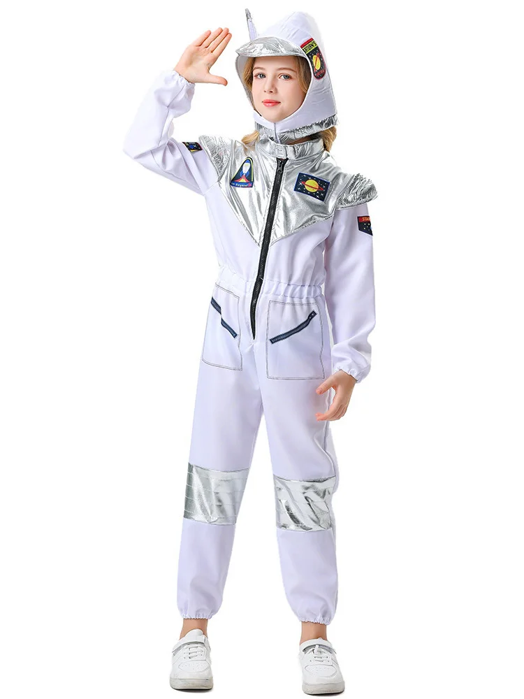

Children's Day loween Astronaut Role Play orm Boys Girls Pilot Costume Space Flight Aviation Outfit Children's Par D...