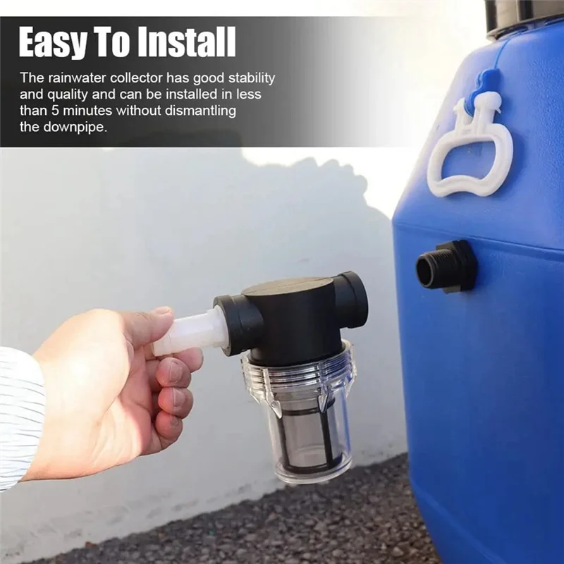 A53q-capotador de chuva, desviador de barril de chuva, sistema de coleta de água de chuva, 1 conjunto de mangueira flexível de 110mm, anel de borracha de vedação durável