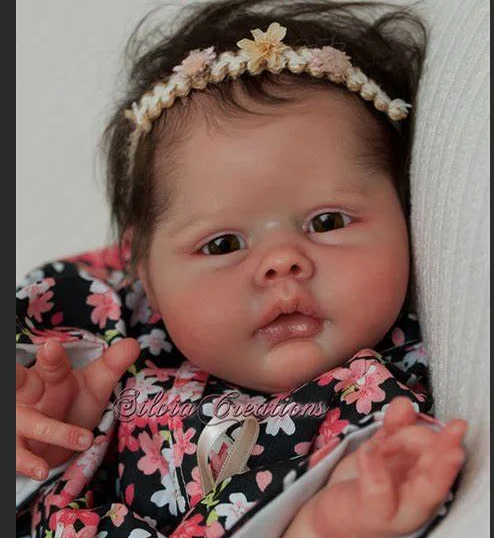 

NPK 20'' Fresh Color High Quantity Handmade Unfinished Unpainted Doll Parts Reborn Nicol with Cloth Body Reborn Dolls Kits
