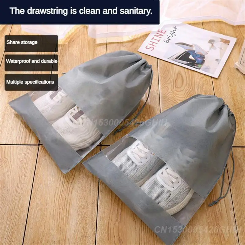 Travel Shoe Covers Protected Non-woven Fabric Special Shoe Cover Transparent Shoe Covers Convenient 32*44cm Shoe Storage Bag