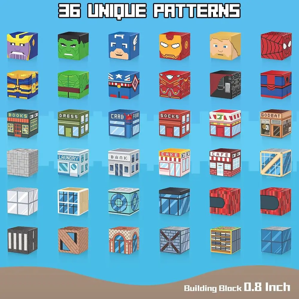 200-Piece Magnetic Cubes Set - STEM Learning & Montessori Toys for Ages 3-13, Ideal for Boys and Girls