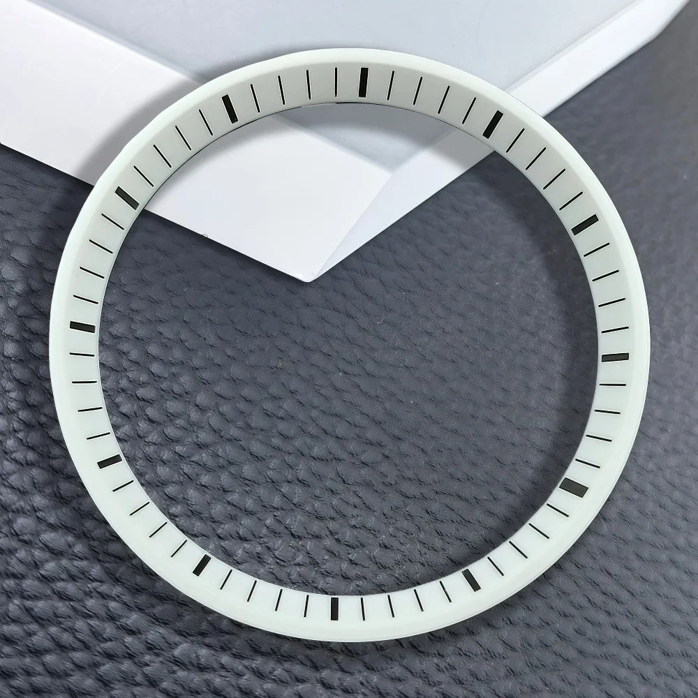 32.3mm * 27.5mm watch chapter ring SRPE case with replaced with white/black hard plastic inner ring suitable for NH35/NH36 case view 5