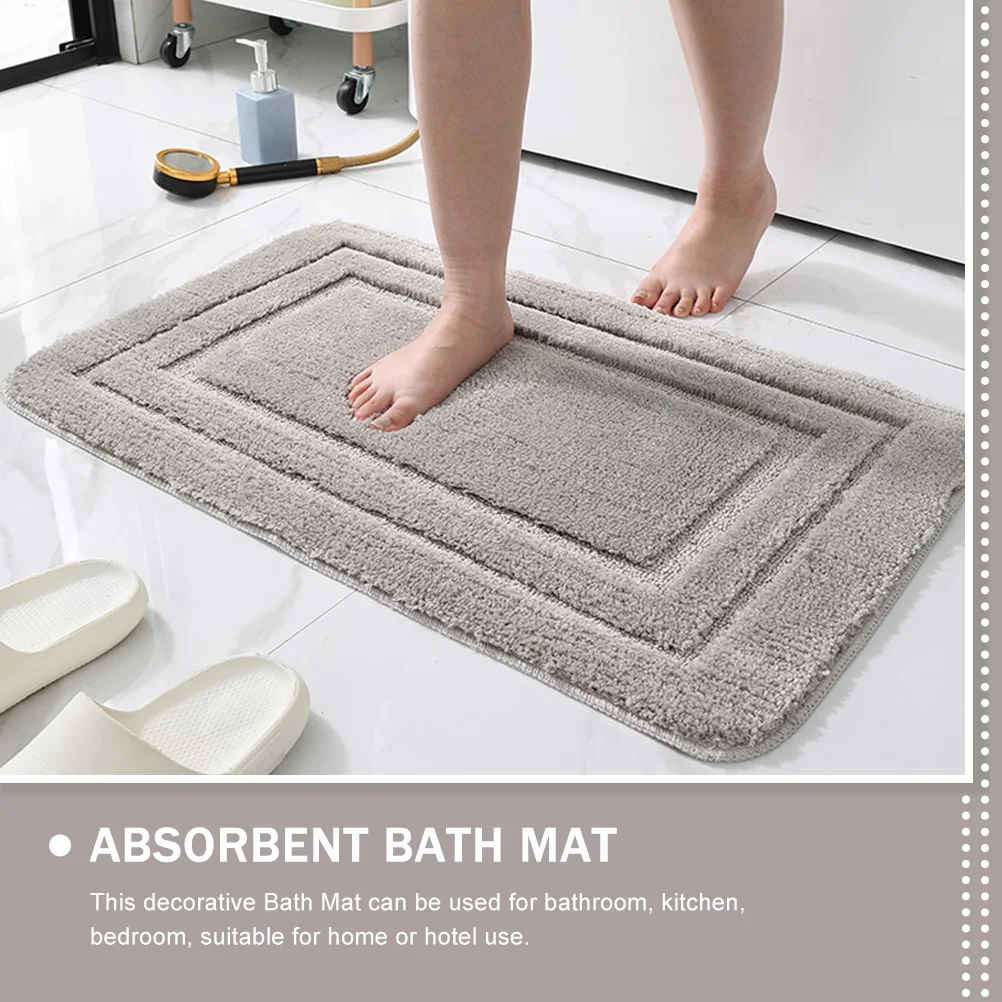 

Впитывающий коврик для ванной комнаты, нескользящий декоративный напольный коврик, противоскользящий водопоглощающий толстый коврик для ванной комнаты, кухни, спальни, дома