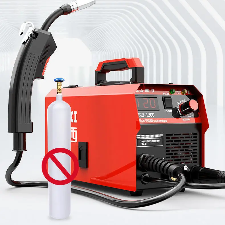 A complete set of 1200 gas-free dual protection welding machine for household 220V dual purpose industrial welding