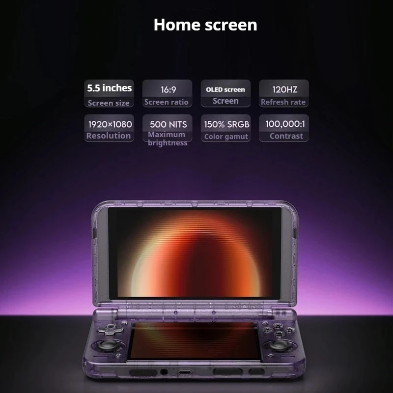 Retroid Pocket Duo Clamshell Dual Screen Handheld Game Console OLED Display Android Retro Game Player Portable Game Console