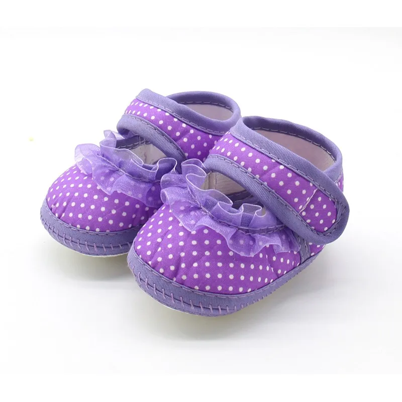 Dot Dot Gauze Soft Sole Non-Slip Baby Toddler Shoes Cotton Girls' Children'S Shoes Fashion Trend Baby Shoes 0-18 Months Old