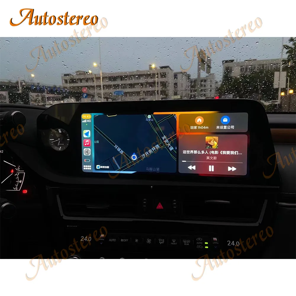 Android Radio 12.3 For Lexus ES200 ES250 ES300 Car GPS Navigation Head Unit Auto Stereo Recorder Multimedia Player