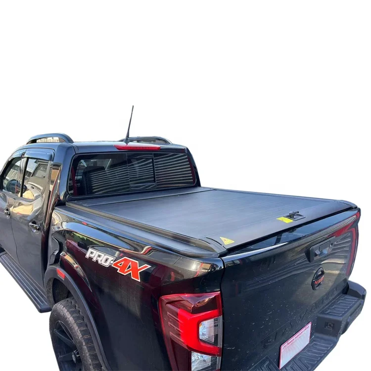 For Navara Tonneau Cover Pickup 4x4 for Nissan Navara Frontier NP300 D40 D22 Black Hard Type Roller Shutters