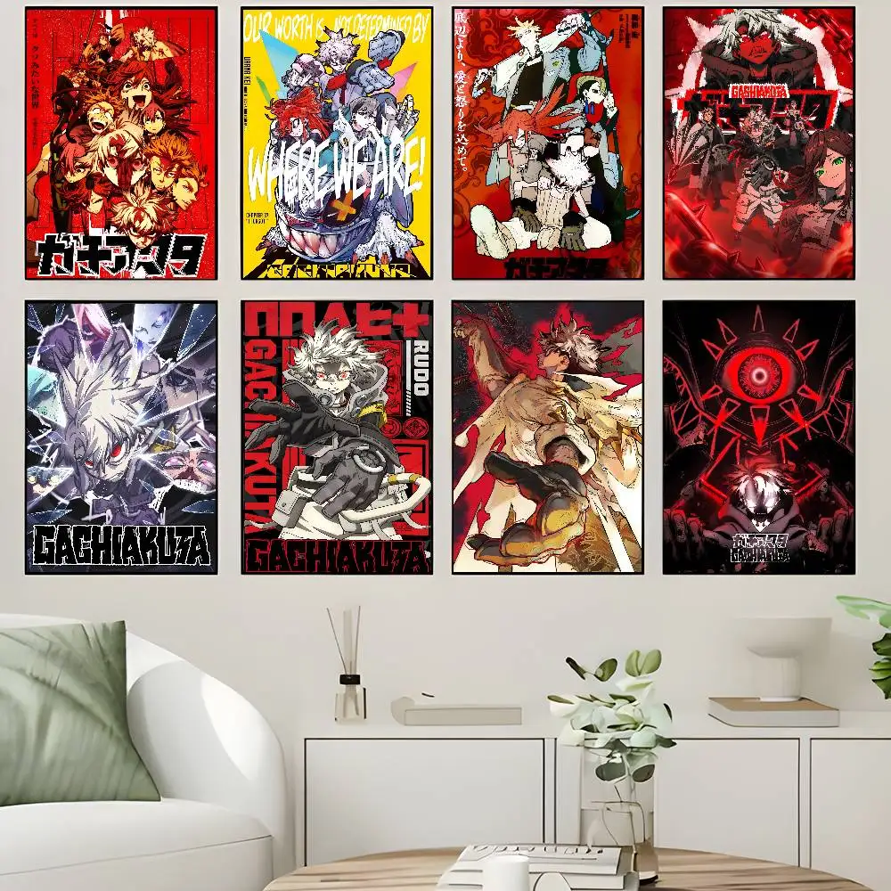 G-GACHIAKUTA Anime-Poster, selbstklebende Whitepaper-Drucke, Kunstwerke, Kawaii-Raumdekoration