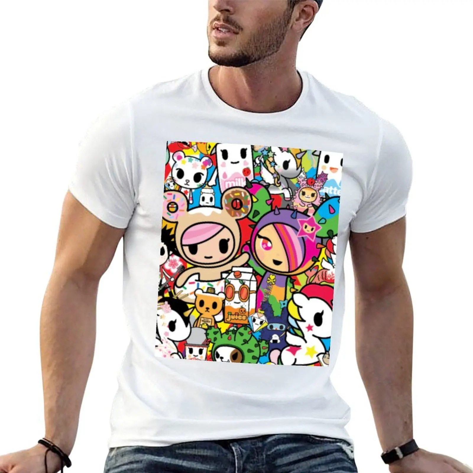 

Tokidoki Collage T-Shirt man t shirt graphic cotton tshirt 100% t shirt man designer T-shirt