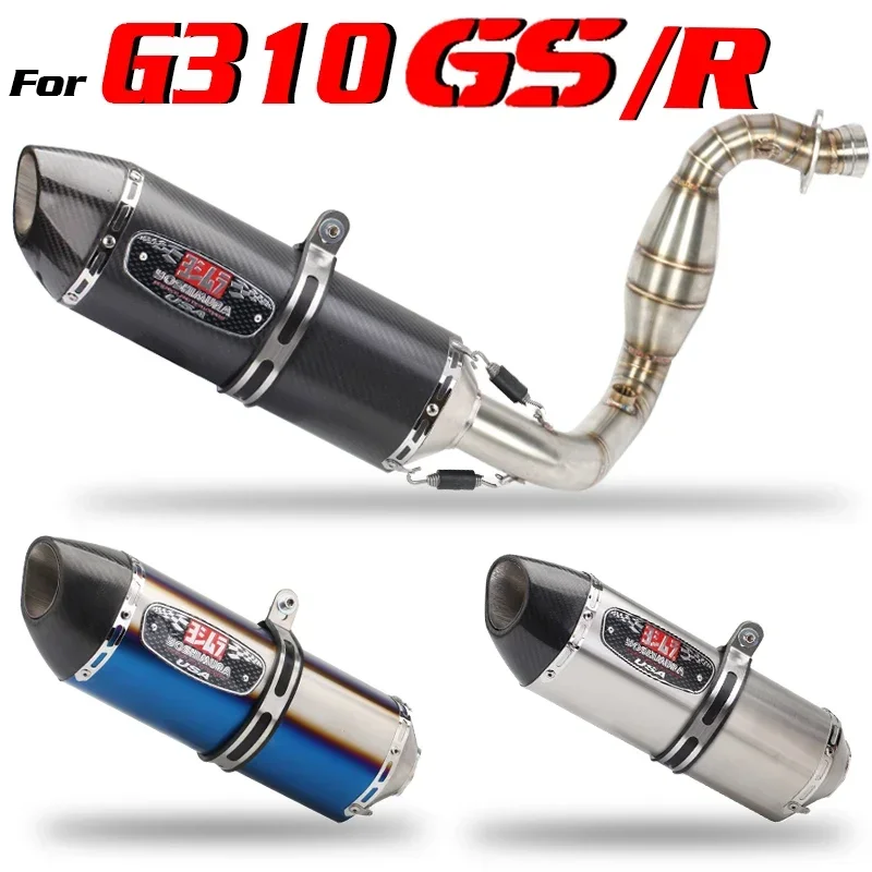 G310GS G310R 51mm Motorcycle Exhaust Headers Yoshimura Muffler Escape Elbow Pipe DB Killer Catalyst Slip-on for BMW G310GS G310R