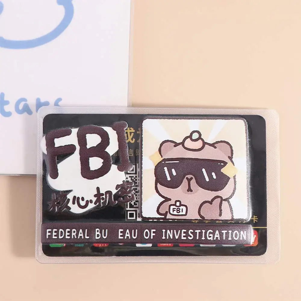 Cute Capybara ID Card Sleeve Cartoon Protective Card Holder Cover Plastic Animal Photocard Holder Female/Male