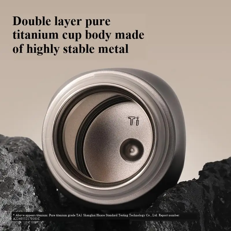 Deli Nusign NS900 Hi-end 450ml Pure Titanium Heat Retention Cup Multi-Function Healthy Cooking Cup Gift Packaged