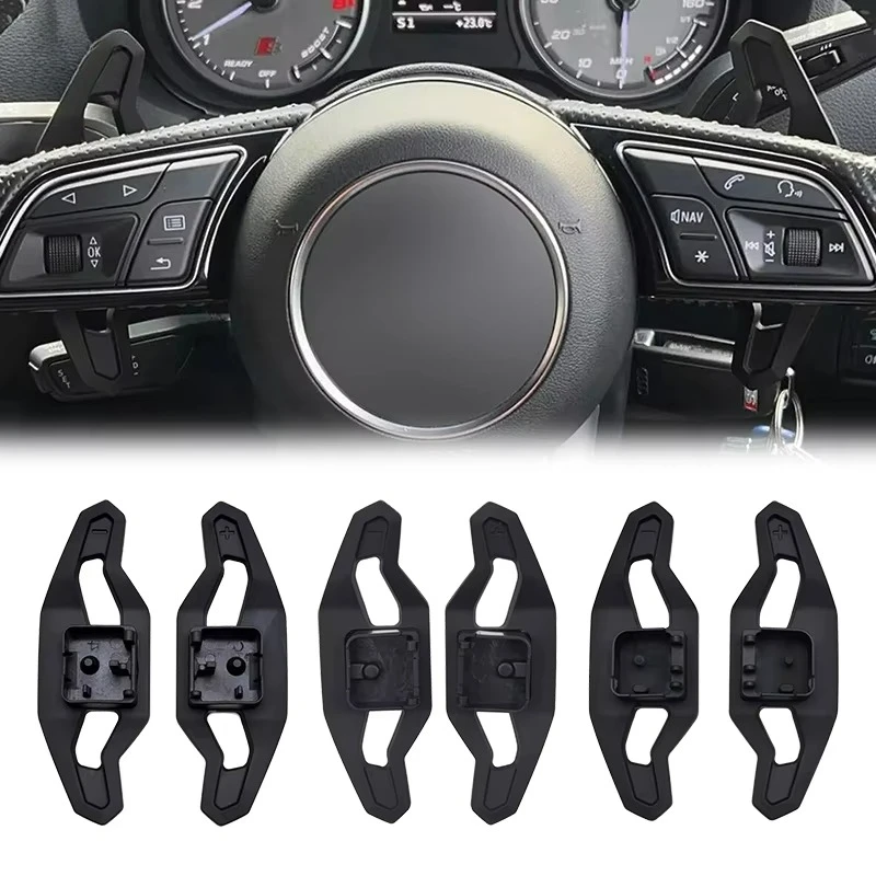Aluminium steering wheel shift compatible for Audi A3 S3 RS3 A4 B9 S4 RS4 A5 S5 RS5 A6 S6 A7 A8 S8 Q3 Q5 Q7 TT