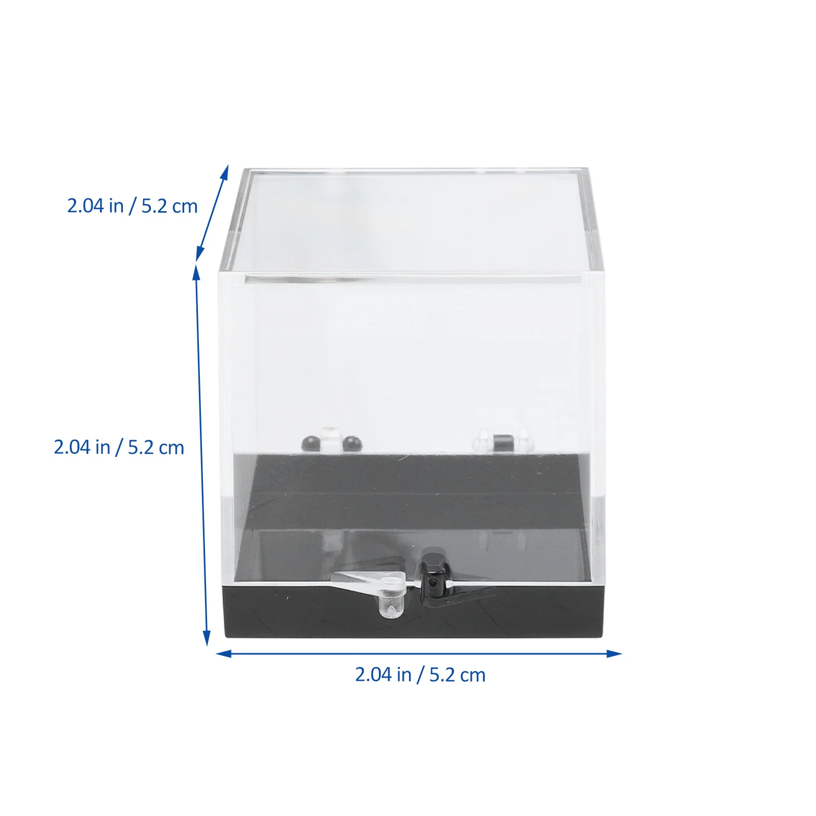 8Pcs Transparent Specimen Storage Box Plastic Square Durable Mineral Sample Display Container Organizing Case Specimen Box