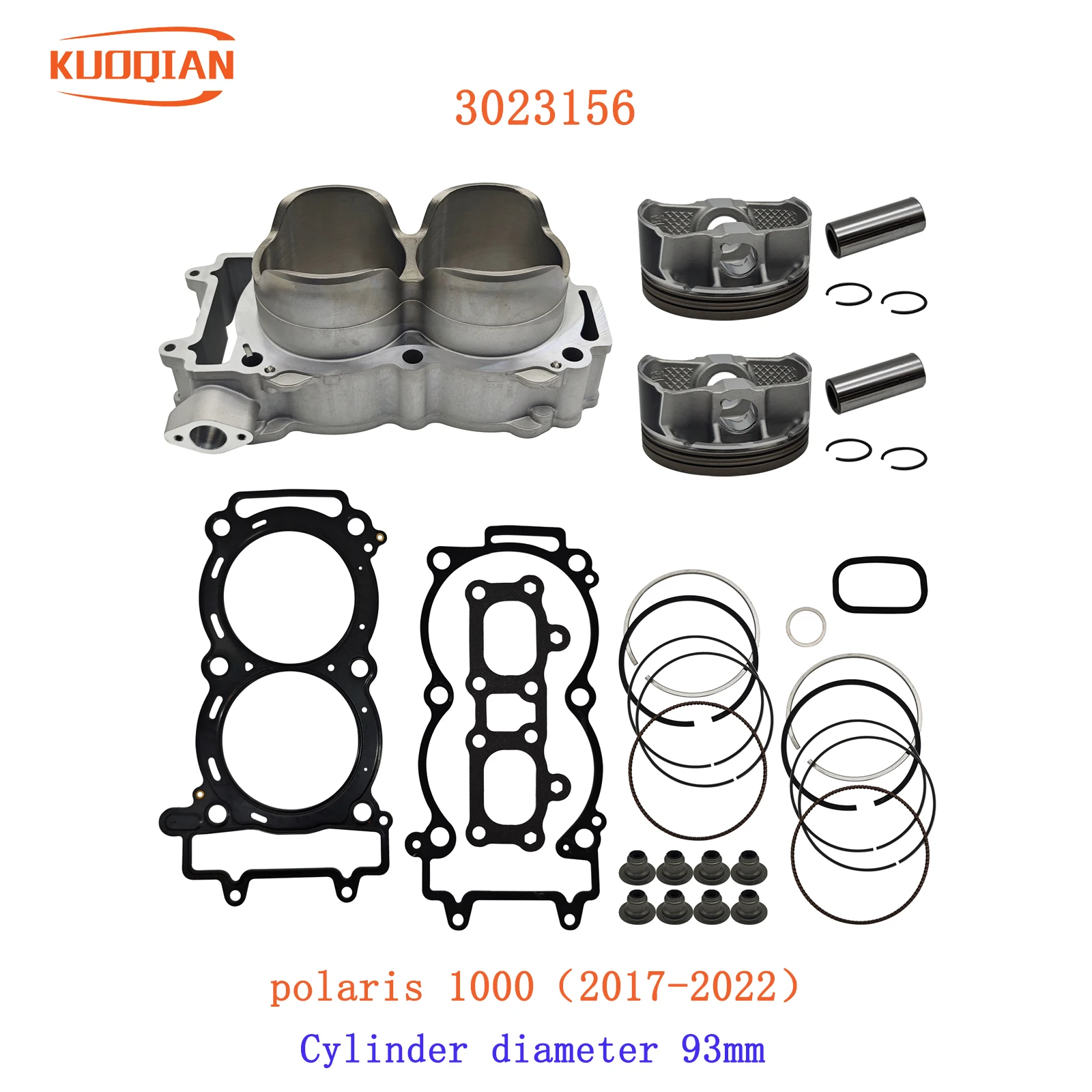 

cylinder kit 3023156 For polaris 1000 2017-2022 Cylinder diameter 93mm