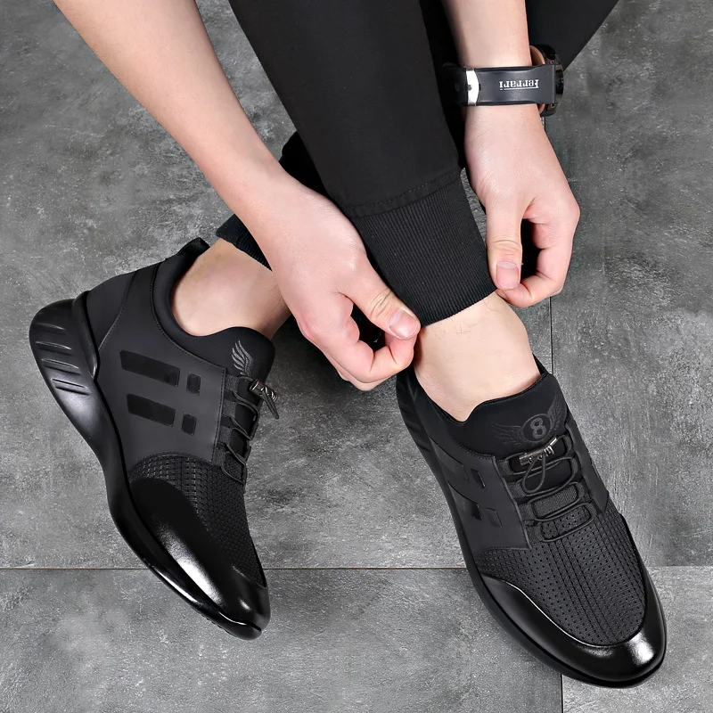 

Men's Casual Shoes Wedge 2026 New Invisible Height Increasing Lace-up Men's Shoes Large Size Breathable Summer Men's Shoes