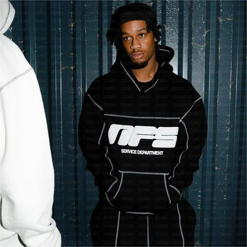 Женская и мужская зимняя готическая толстовка в стиле хип-хоп с буквенным принтом, толстовка с длинными рукавами, свободная верхняя одежда, прямые брюки для отдыха