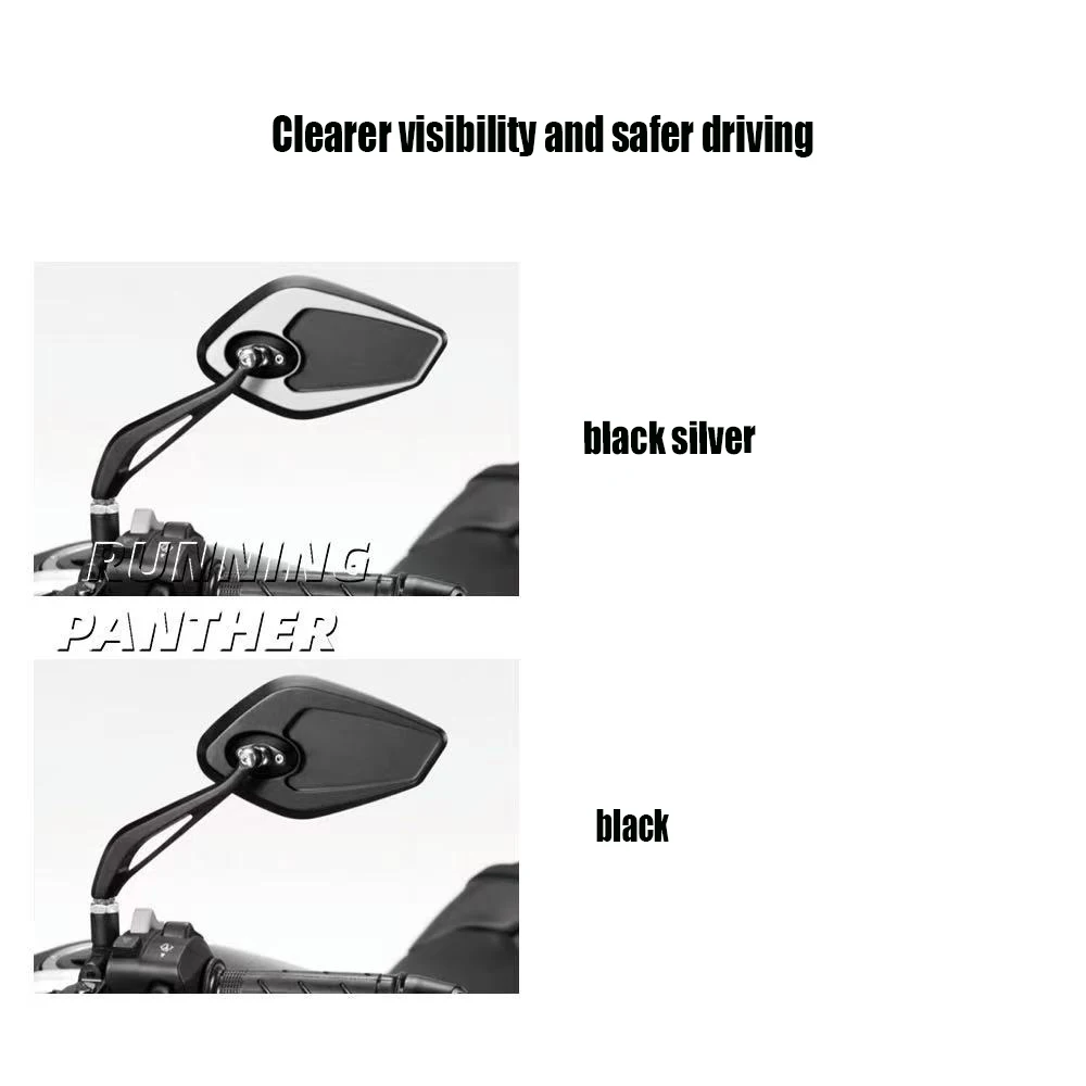 For Yamaha MT-07 MT09 MT-10 Motorcycle Aluminum Bar End Side Rearview Mirror Universal Motorbike Handlebar Rear View Mirrors