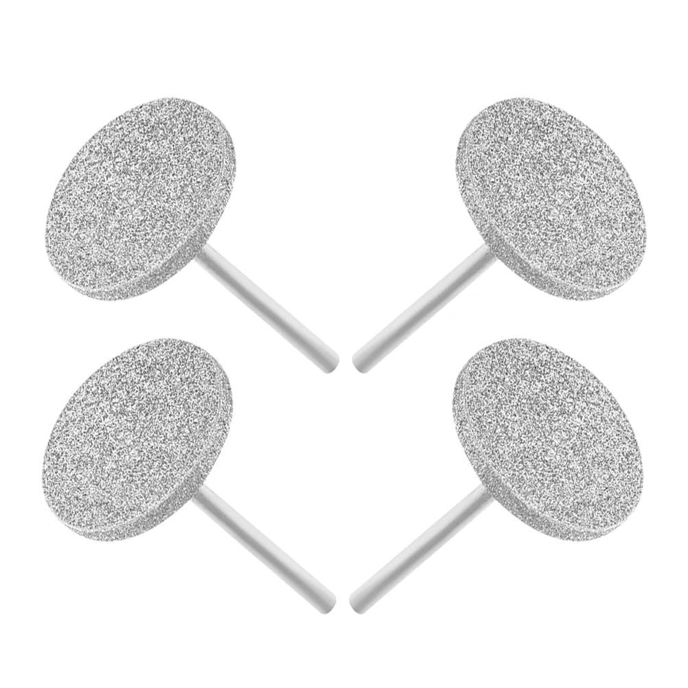 

4 Pcs Metal Flat Top Drill Bits Coarse Sandpaper Discs Electric File Manicure Tools Nail Art Grinding Accessories
