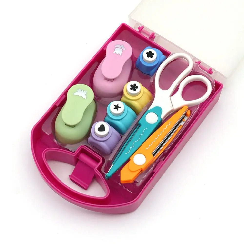 Punching Tool Hole Punch Set Flower Embossing Educational Embossing Machine Set Art Projects Manual Star Puncher