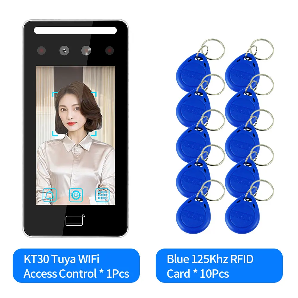 Imagem -06 - Kits de Sistema de Controle de Acesso Facial Aplicativo Tuya Wi-fi Terminal Dinâmico de Reconhecimento Facial Golpe Eletrônico Bloqueio Magnético da Porta do Parafuso