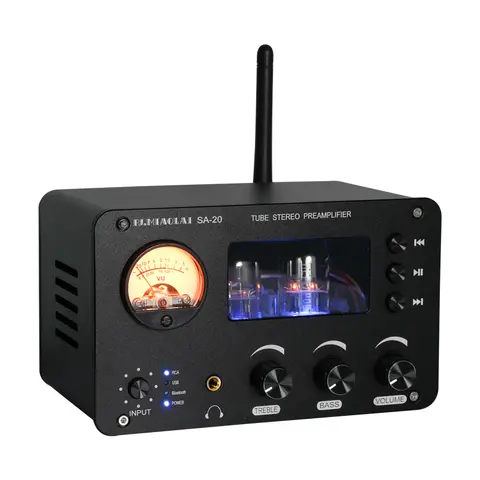 PJ. MIAOLAI SA-20 Bluetooth HIFI XLR 밸런스드 디코더 헤드폰 앰프 6H3N 튜브 NE5532 op 앰프 ES9023 DAC 프리 앰프