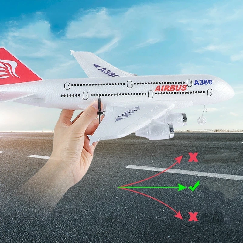 Boeing 747 Airbus A380 RC Plane 2.4G 2CH Remote Control Airplane Fixed Wing Aircraft RC Toys Gift for Children