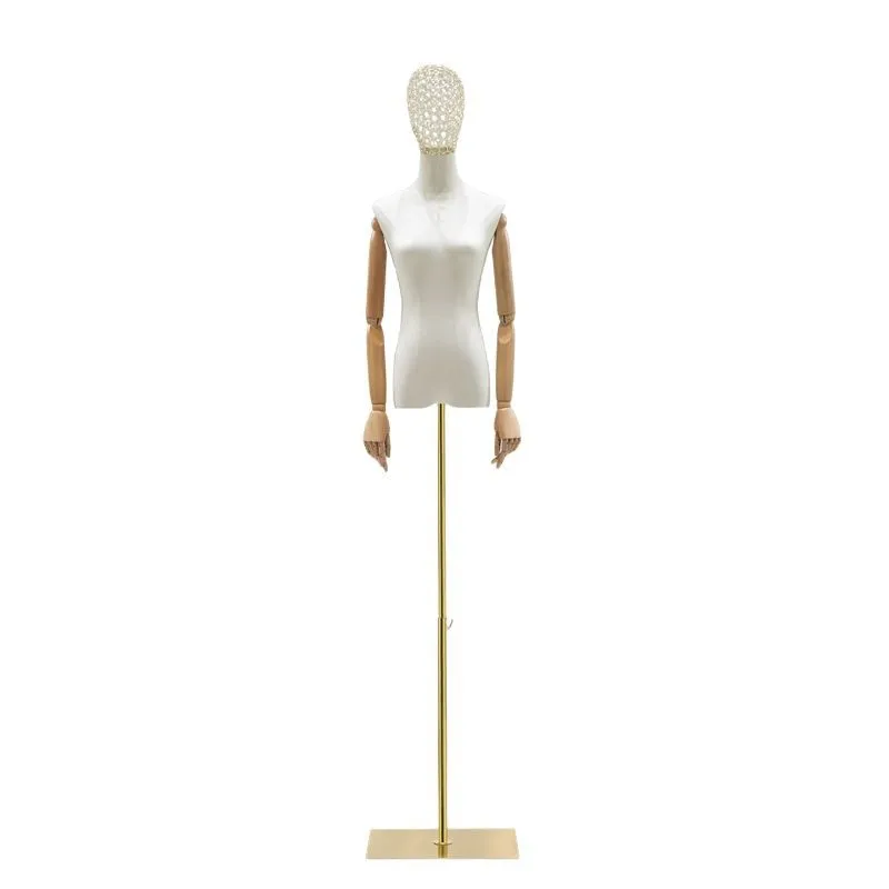 Fashion hollow head model props women's half body dummy clothing store women's clothing platform window model display stand full