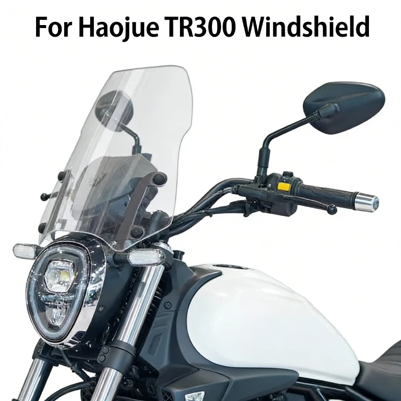 

For Haojue TR300 Windshield Increase The Height of The Deflectorrain Chest-protecting sun visor Guard Modification Accessories