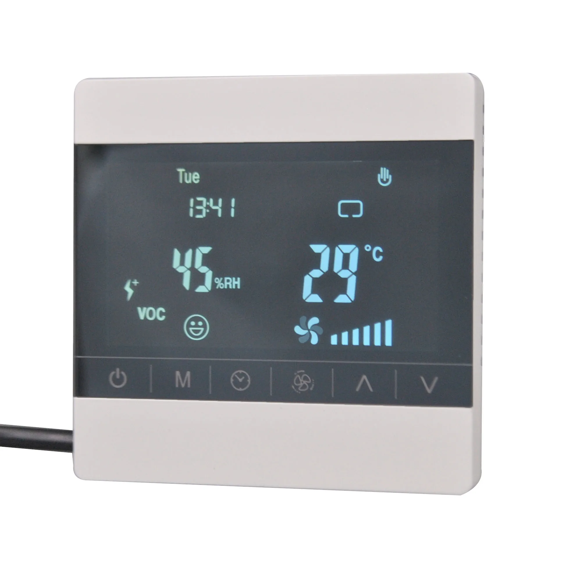 Smart Ventilation Controller Fresh Air HVAC System RS485 WIFI  Thermostat largerLCD black backlight